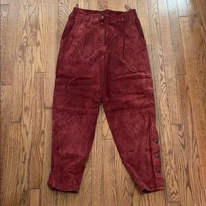 Pia Rucci Burnt Orange Suede Pants Women’s Sz 12